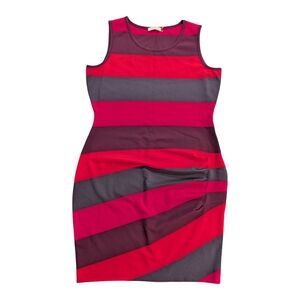 Calvin Klein Striped Ruched Dress
